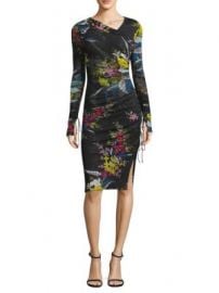 Diane von Furstenberg Floral-Print Ruched Dress at Saks Off 5th