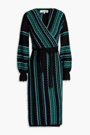 Diane von Furstenberg Gayle Crochet Knit Wrap Dress at The Outnet