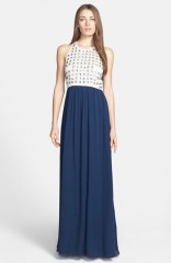 Diane von Furstenberg Gidget Embellished Silk Gown at Nordstrom