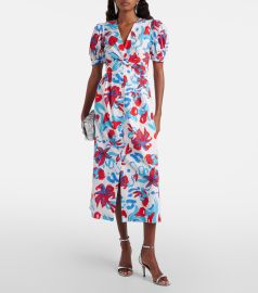 Diane von Furstenberg Heather Dress in Brush Floral Red at Mytheresa