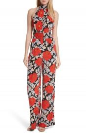 Diane von Furstenberg High Neck Halter Silk Jumpsuit   Nordstrom at Nordstrom