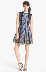 Diane von Furstenberg Ida Wool Blend Fit andamp Flare Dress at Nordstrom