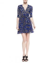 Diane von Furstenberg Irina Star-Print Wrap Dress at Neiman Marcus