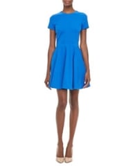 Diane von Furstenberg Ivana Short-Sleeve Full-Skirt Dress at Neiman Marcus