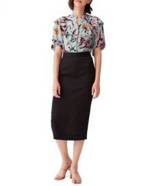 Diane von Furstenberg Jana Puff-Sleeve Floral Button-Up Top at Neiman Marcus