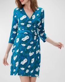 Diane von Furstenberg Julian Dress in Ocean Tide Quetzal Green at Neiman Marcus