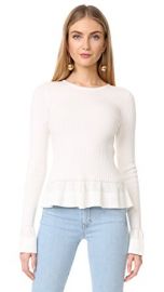 Diane von Furstenberg Knit Peplum Top at Amazon