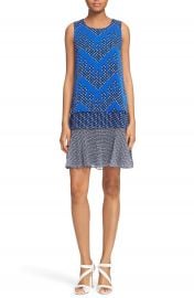 Diane von Furstenberg Liza Mix Print Tiered Silk Drop Waist Dress at Nordstrom