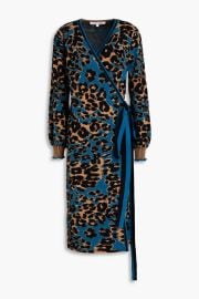 Diane von Furstenberg Lois Leopard Jacquard Wrap Dress at The Outnet