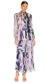 Diane von Furstenberg Marquis Dress in Tie Dye Zebra Medium Indigo at Revolve