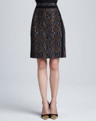 Diane von Furstenberg Marta Python-Print Pencil Skirt at Neiman Marcus