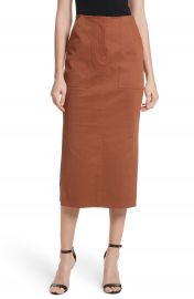 Diane von Furstenberg Midi Twill Pencil Skirt at Nordstrom