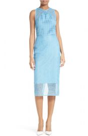 Diane von Furstenberg Mixed Lace Sheath Dress at Nordstrom