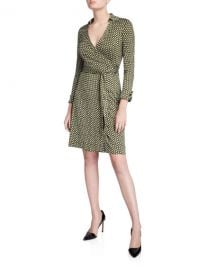 Diane von Furstenberg New Jeanne Two Geo-Print Wrap Dress at Neiman Marcus