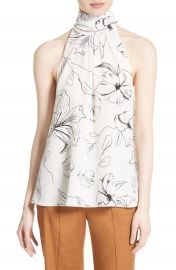 Diane von Furstenberg Print Silk High Neck Blouse at Nordstrom