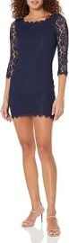 Diane von Furstenberg Rent the Runway Pre-Loved Navy Zarita Sheath at Womens Clothing store at Amazon