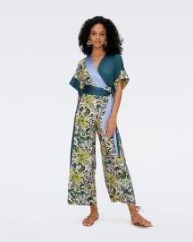 Diane von Furstenberg Rinna Jumpsuit in Garden Paisley at Diane von Furstenberg