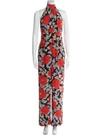 Diane von Furstenberg Silk Floral Print Jumpsuit at The Real Real