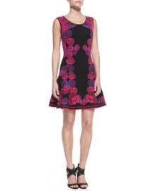 Diane von Furstenberg Sleeveless Floral Body-Conscious Dress at Neiman Marcus