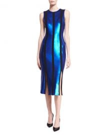 Diane von Furstenberg Sleeveless Tailored Sequin Paneled Dress at Neiman Marcus