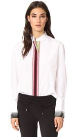 Diane von Furstenberg Stripe Placket Button Down Top at Shopbop