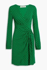 Diane von Furstenberg Toronto Wrap Effect Printed Jersey Dress at The Outnet