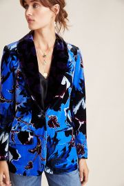 Diane von Furstenberg Velvet Tommy Blazer at Anthropologie