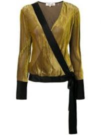 Diane von Furstenberg Velvet Wrap Top at Farfetch