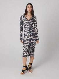 Diane von Furstenberg Venice Long Cardigan Dress In Palace Tiger Printed at Diane von Furstenberg