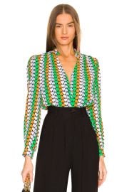 Diane von Furstenberg Washington Top in Heart Trail Small multi at Revolve