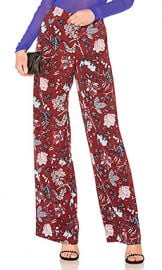 Diane von Furstenberg Wide Leg Pant in Canton Bordeaux from Revolve com at Revolve