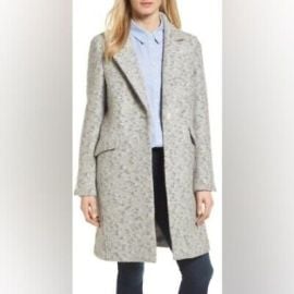 Diane von Furstenberg Womenaposs Walking Coat Wool Alpaca Blend Gray Size Large eBay at eBay