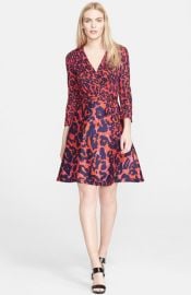 Diane von Furstenberg and39Ameliaand39 Print Cotton andamp Silk Wrap Dress at Nordstrom