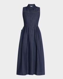Dice Kayek Sleeveless Denim Midi Shirtdress at Neiman Marcus