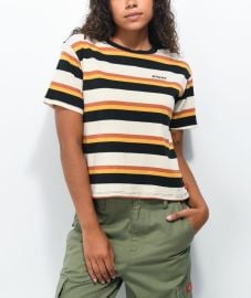 Dickies Black Yellow amp Orange Stripe T-Shirt at Zumiez