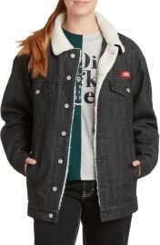 Dickies Oversized High Pile Fleece Trucker Jacket at Nordstrom