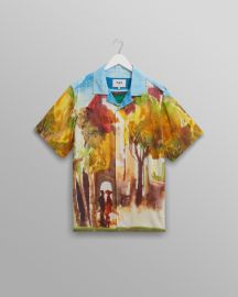 Didcot - Watercolour Abstract Painting Short-Sleeve Shirt vert Wax London at Wax London