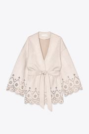 Die Cut Suede Effect Trench Coat at Zara