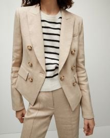 Diego Dickey Jacket in Sandalwood Melange at Veronica Beard