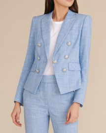 Diego Heathered Plaid Dickey Jacket by Veronica Beard at Veronica Beard