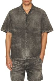 Diesel Dnabil Shirt In Black Denim at Revolve