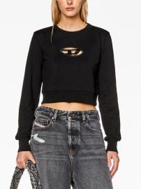 Diesel F-Slimmy-Od Cropped Sweatshirt | Black | FARFETCH at Farfetch