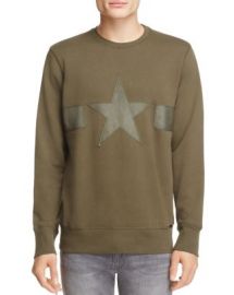 Diesel Leather Trim Star Sweatshirt at Bloomingdales