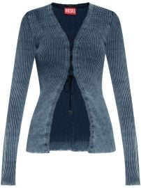 Diesel M-Acerata ribbed-knit Cardigan Blue at Farfetch