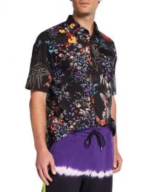 Diesel Men  x27 s Graphic Floral Short-Sleeve Sport Shirt at Neiman Marcus