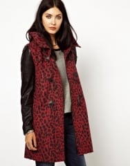 Diesel animal print coat at Asos