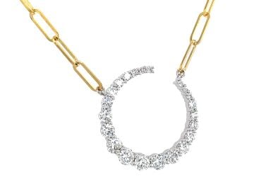 Dilamani Jewelry Diamond Crescent Moon Necklace at Dilamani