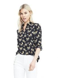 Dillon-Fit Long-Sleeve Floral Print Blouse at Banana Republic