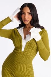 Dinah Sweater Pant Set - Olive Fashion Nova at Fashion Nova