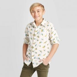 Dino Print Button-Down Shirt by Cat  Jack at Target